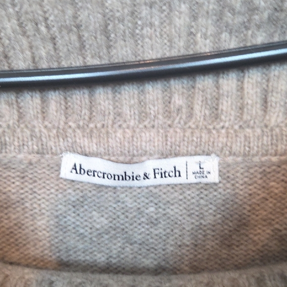 Abercrombie & Fitch Tan Cowl Neck Sweater Lg - Picture 5 of 8